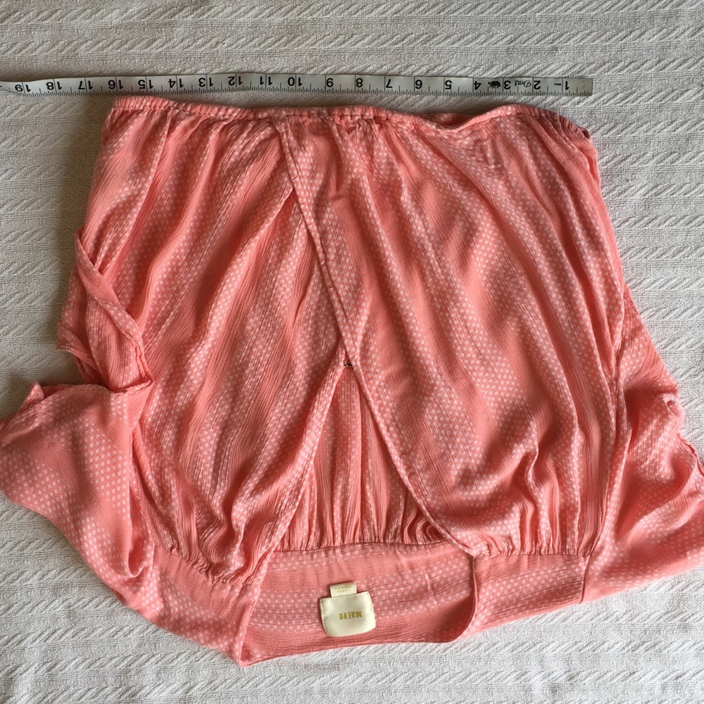 Maeve Pink Surplice Ruffle Sleeve Top - Picture 7 of 8